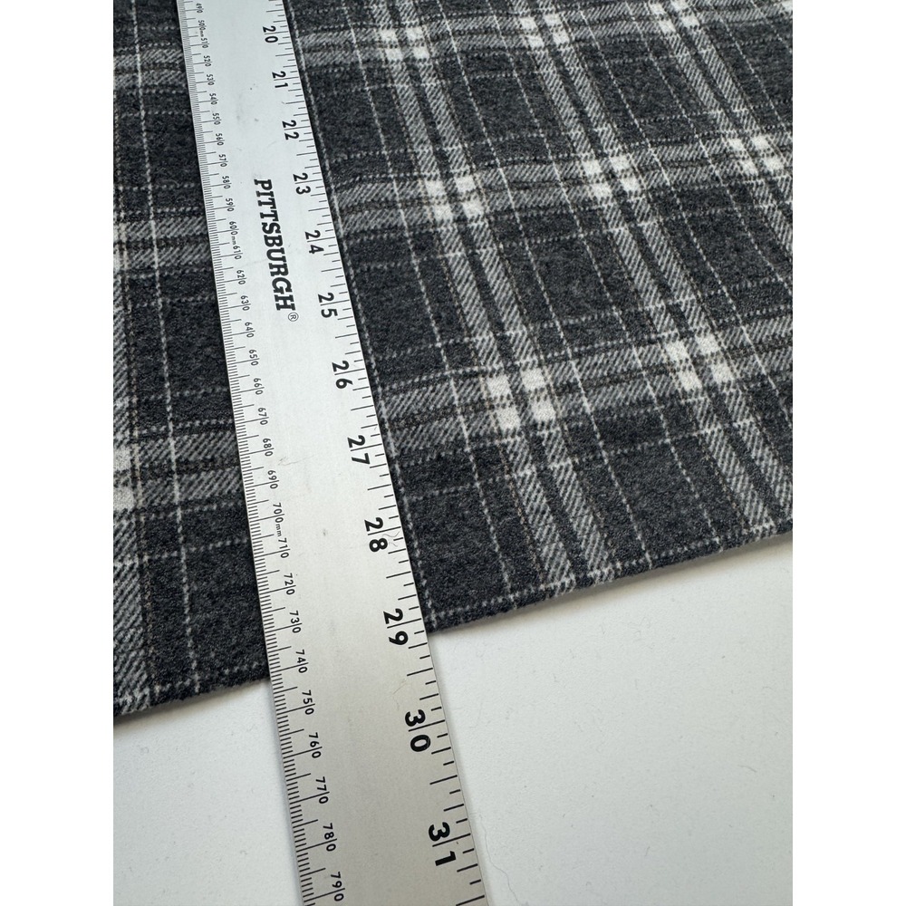 DKNY Shirt L/G Mens Can-Am Plaid Flannel Shirt in Grey & Tan - Picture 6 of 7